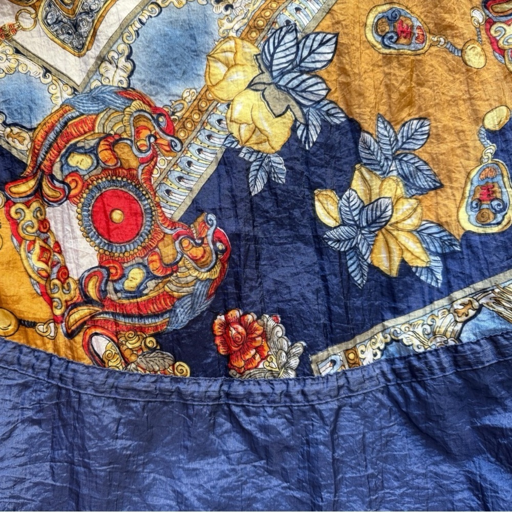 Vintage Misty Valley Sport Windbreaker Jacket – Blue Baroque Print – Early 90s - Picture 6 of 13
